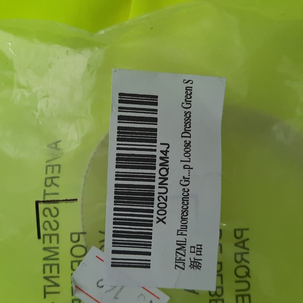 No Brand Fluorescent Green Loose Baby Make Money Not Friends Shirt Dress Size S - Picture 6 of 8